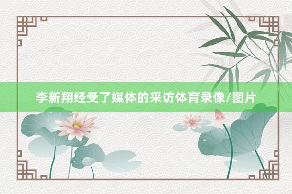 李新翔经受了媒体的采访体育录像/图片