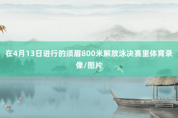 在4月13日进行的须眉800米解放泳决赛里体育录像/图片