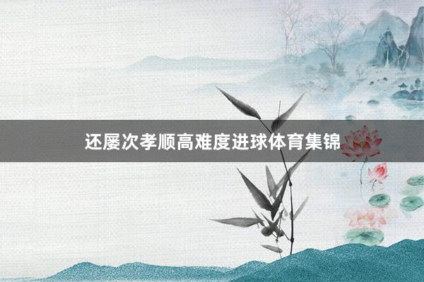 还屡次孝顺高难度进球体育集锦