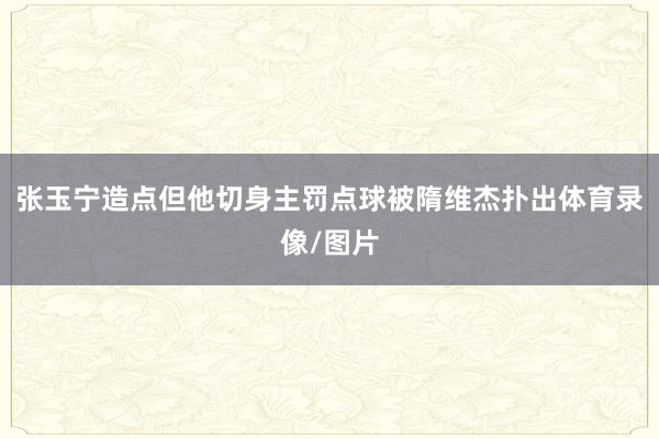 张玉宁造点但他切身主罚点球被隋维杰扑出体育录像/图片