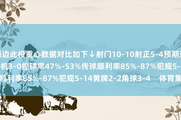 两边此役重心数据对比如下↓射门10-10射正5-4预期进球1.63-0.63得分契机3-0控球率47%-53%传球顺利率85%-87%犯规5-14黄牌2-2角球3-4    体育集锦