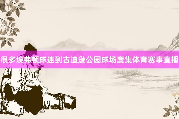 很多埃弗顿球迷到古迪逊公园球场麇集体育赛事直播