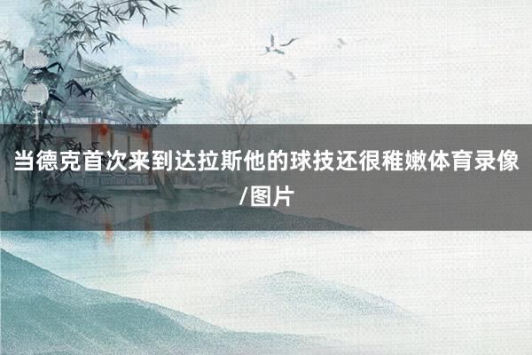当德克首次来到达拉斯他的球技还很稚嫩体育录像/图片