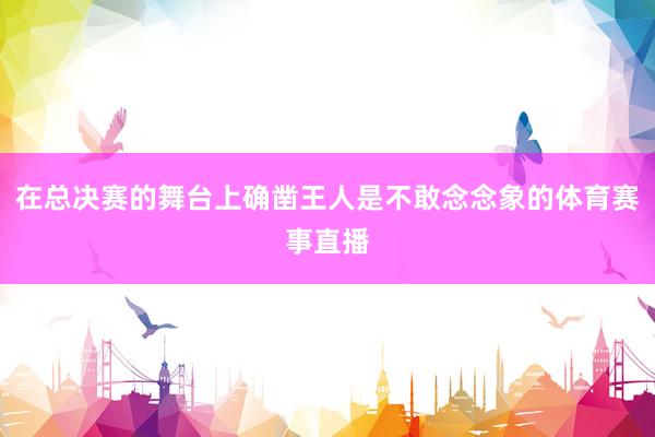 在总决赛的舞台上确凿王人是不敢念念象的体育赛事直播