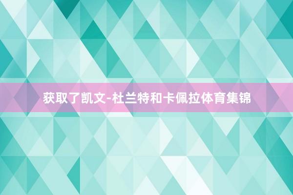获取了凯文-杜兰特和卡佩拉体育集锦