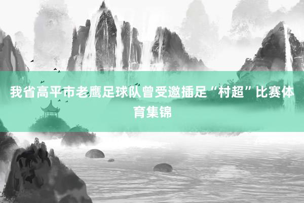 我省高平市老鹰足球队曾受邀插足“村超”比赛体育集锦