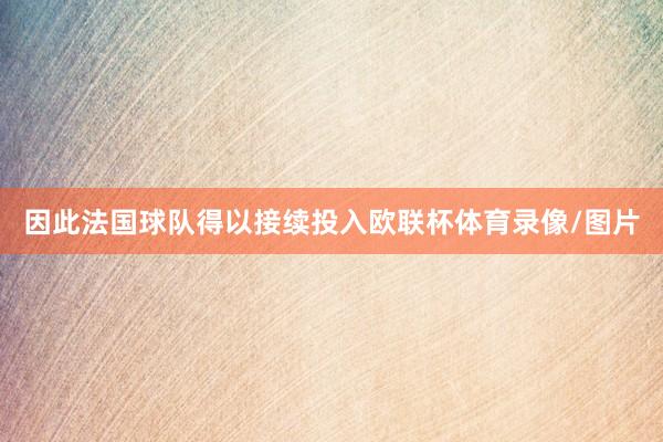 因此法国球队得以接续投入欧联杯体育录像/图片