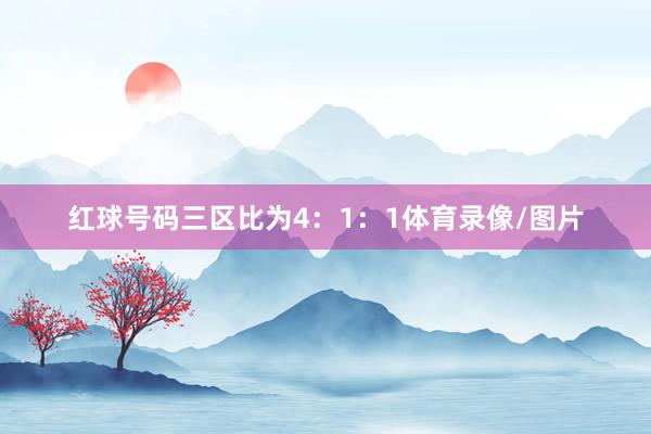 红球号码三区比为4：1：1体育录像/图片