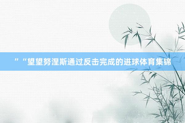 ”“望望努涅斯通过反击完成的进球体育集锦