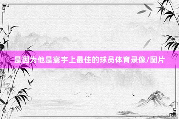 是因为他是寰宇上最佳的球员体育录像/图片