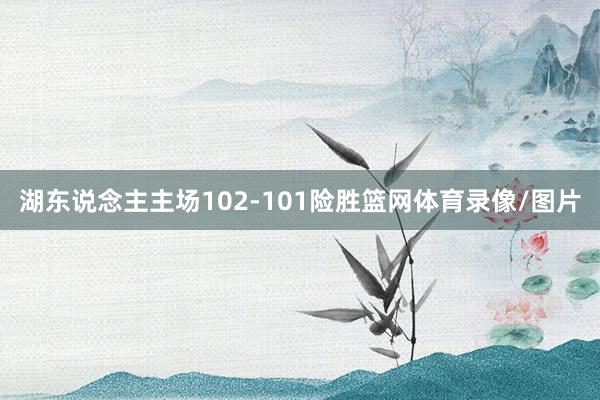 湖东说念主主场102-101险胜篮网体育录像/图片