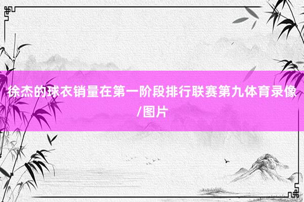 徐杰的球衣销量在第一阶段排行联赛第九体育录像/图片