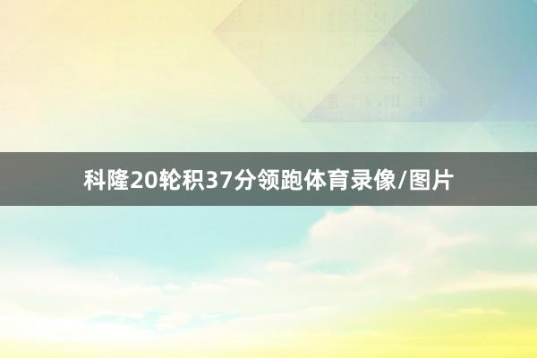 科隆20轮积37分领跑体育录像/图片