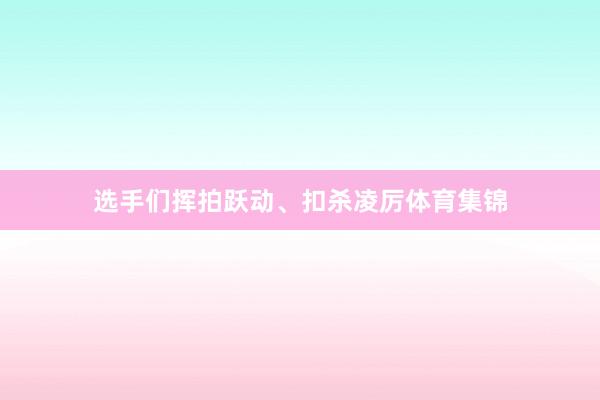 选手们挥拍跃动、扣杀凌厉体育集锦
