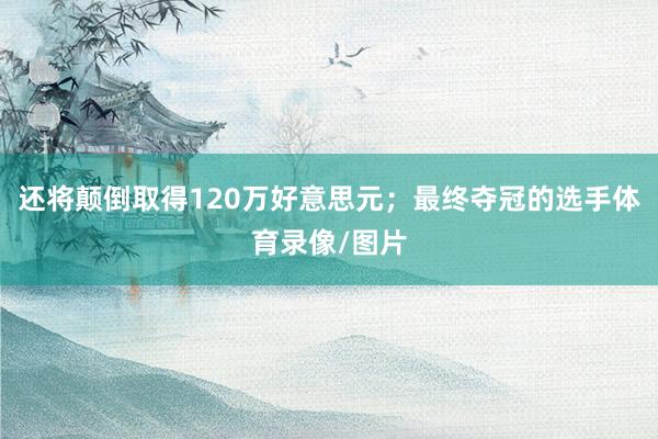 还将颠倒取得120万好意思元；最终夺冠的选手体育录像/图片